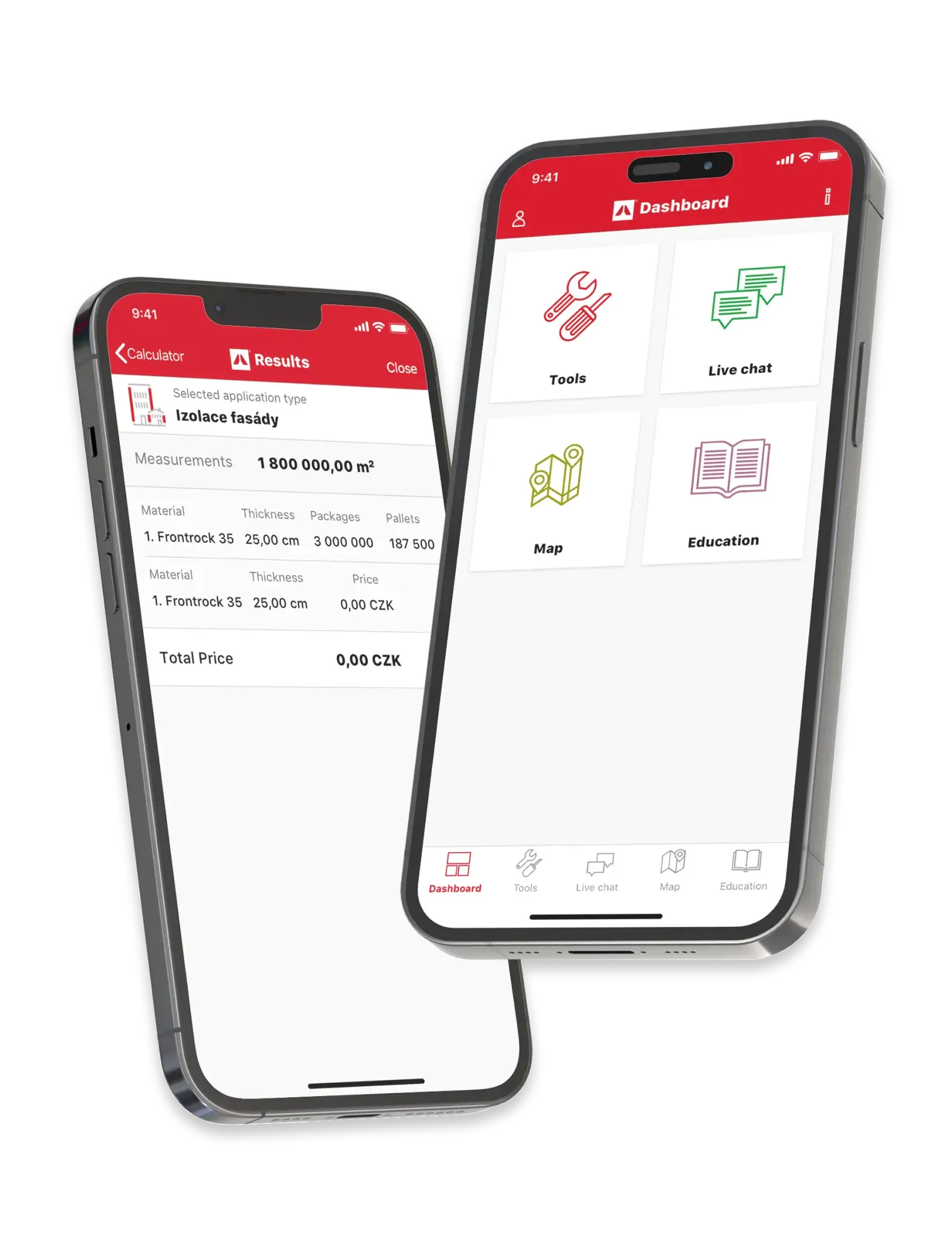 Ukázka mobilní aplikace Rockwool